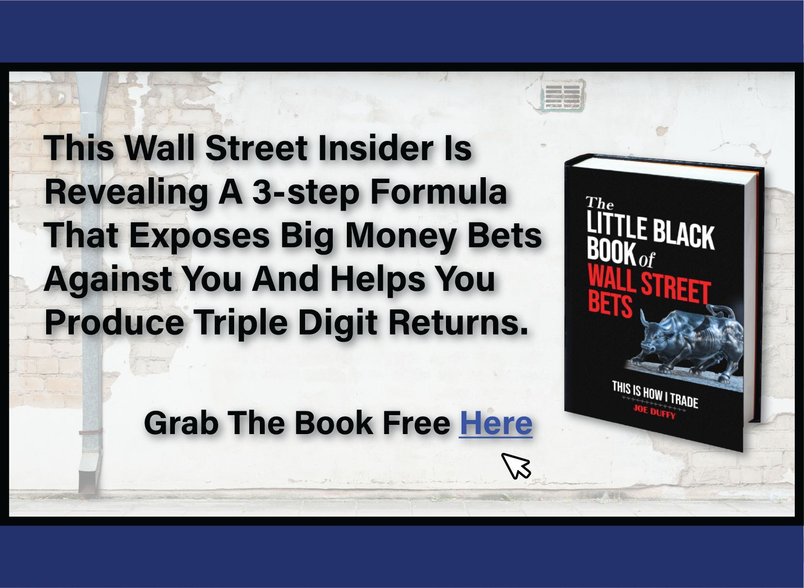 This Wall Street Insider is revealing a 3-step formula that exposes big money bets AGAINST you and helps you produce triple digit returns. 
Grab the book free here
